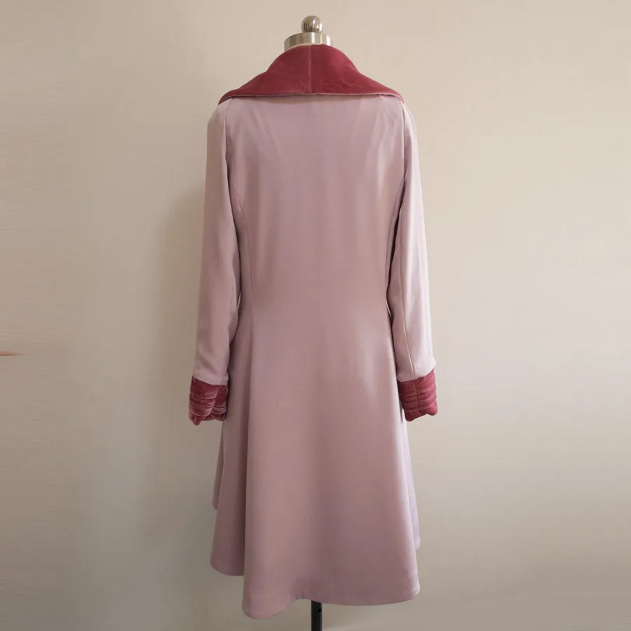 Queenie Goldstein Vintage Inspired 1920s coat Costume Cosplay Premium fabric Fantastic Beasts inspired coat Pink Coat