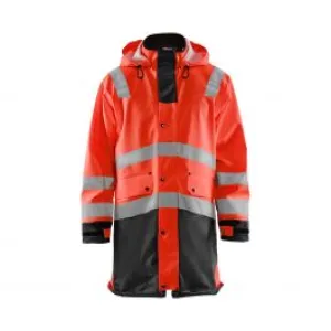 Rain&#x20;Coat&#x20;High&#x20;Vis&#x20;Level&#x20;2&#x20;4306&#x20;High&#x20;Vis&#x20;Rood&#x2F;Zwart&#x20;-&#x20;Bl&#xE5;kl&#xE4;der