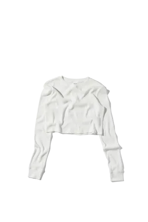 Ready to Dye Cropped Thermal Longsleeve Tee