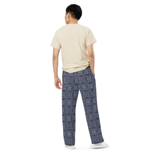 Recursia Indranet Men's Wide Leg Pants In Blue