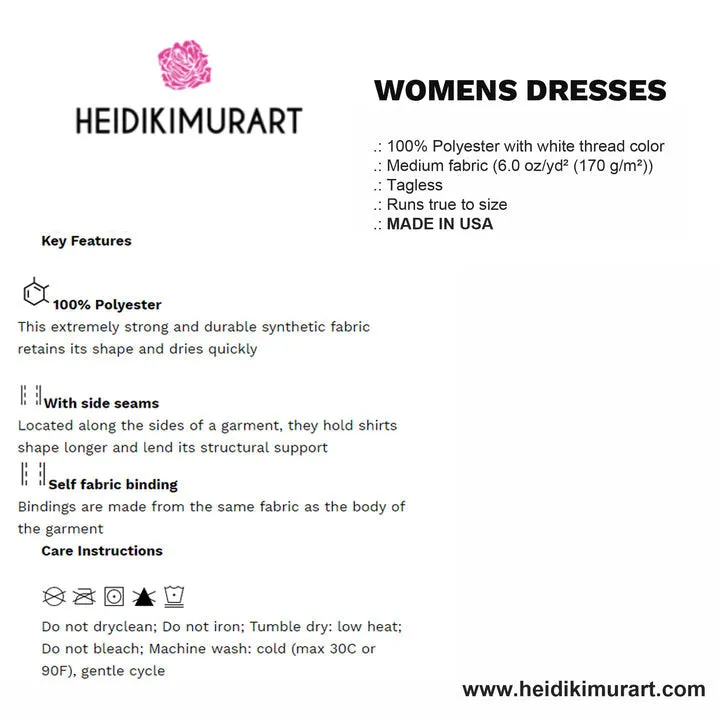 Red Buffalo Plaid T-Shirt Dress, Plaid Print Best Designer Women's Tee Shirt Dress -Made in USA