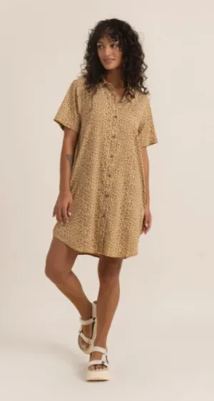 ROARK - Bless Up Breathable Stretch Dress - Caramel Leopard