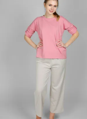 Rosy Pink Maternity & Nursing Pajamas
