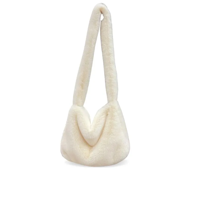 Small Messenger Bag With Colorful Faux Fur