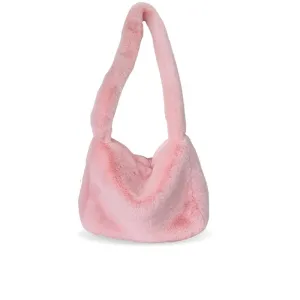 Small Messenger Bag With Colorful Faux Fur