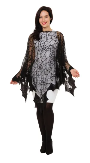 Spider Web &amp; Bat Fishnet Cape
