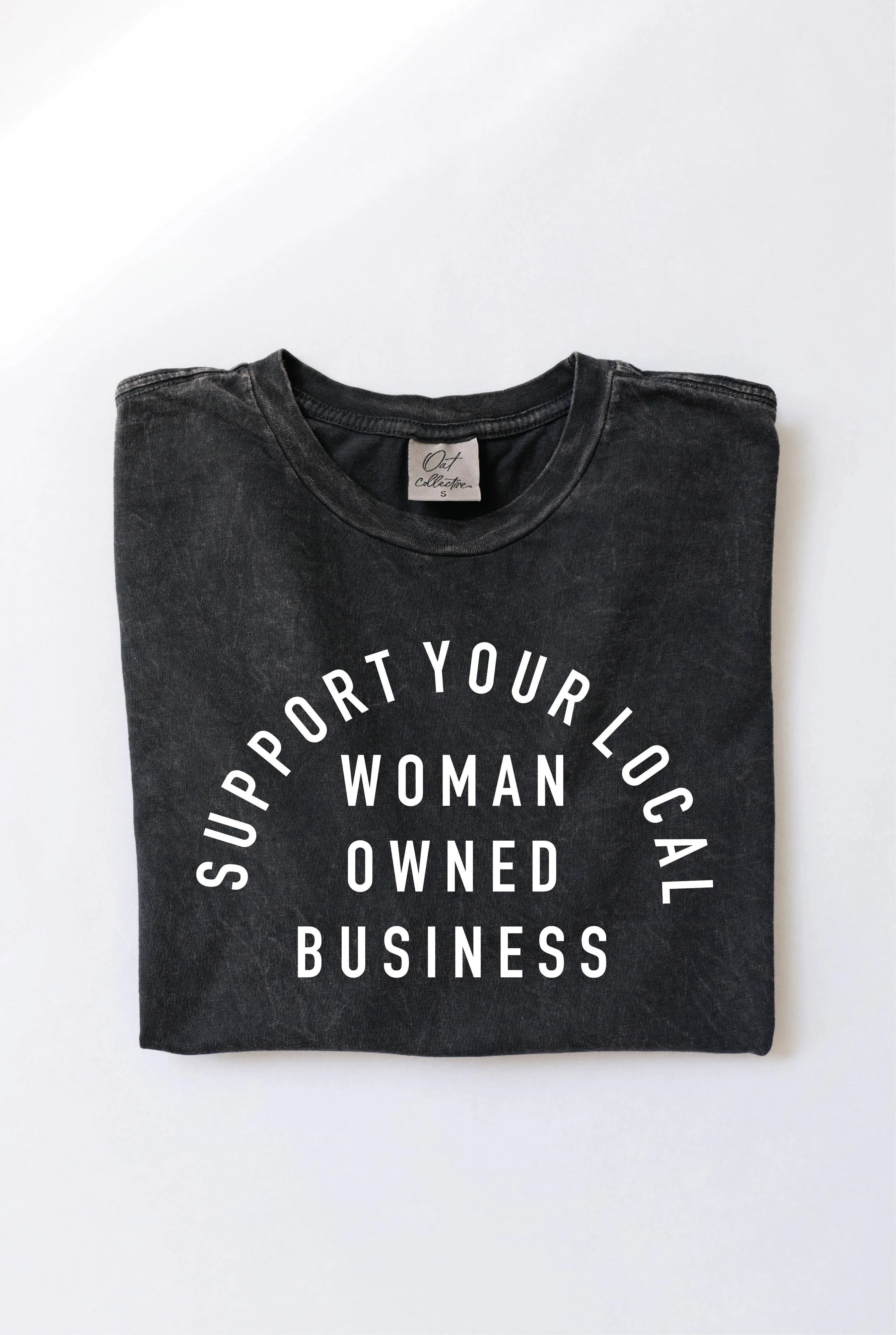 Support Your Local Woman Owned Business Graphic Top - Golden