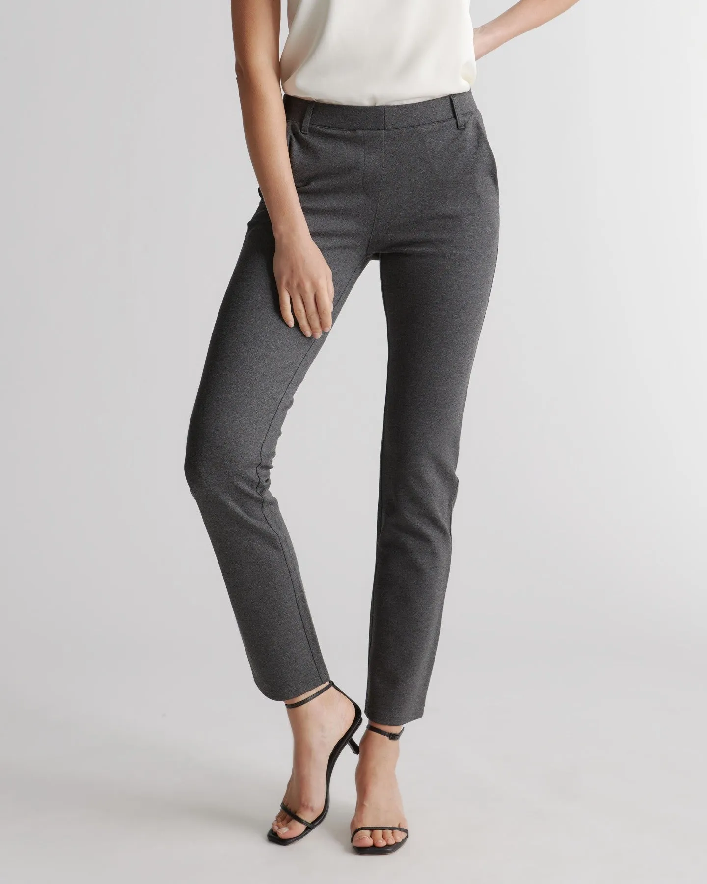 Ultra-Stretch Ponte Straight Leg Pocket Pants - Tall