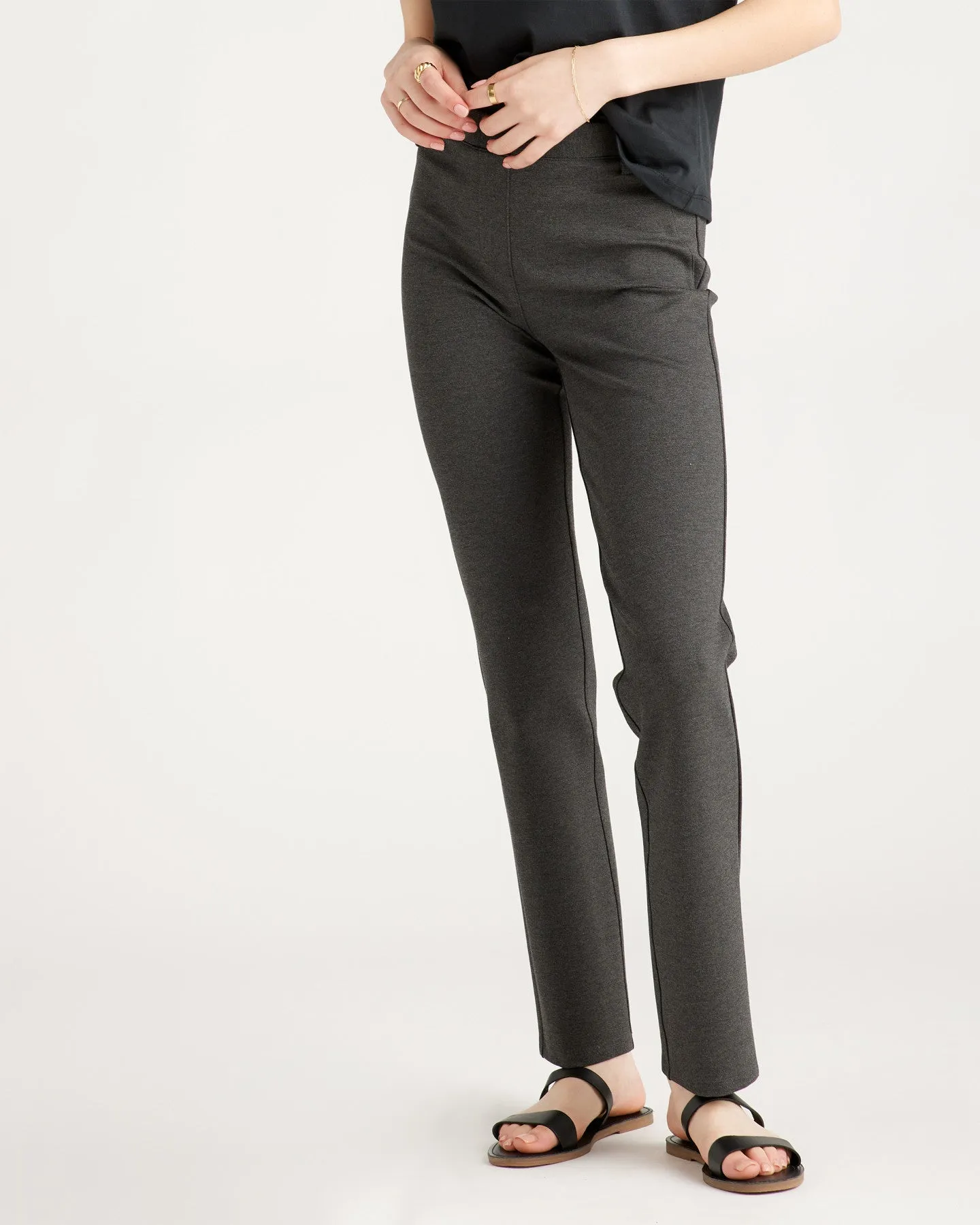 Ultra-Stretch Ponte Straight Leg Pocket Pants - Tall