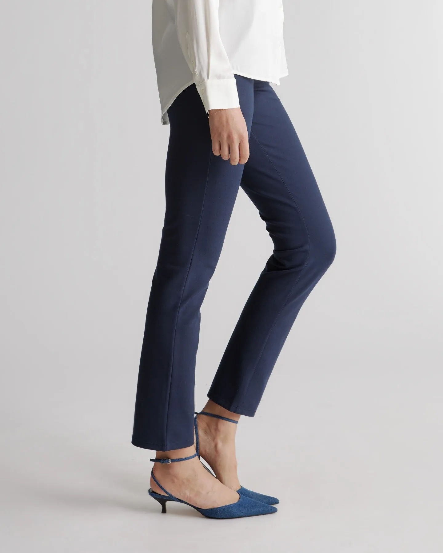 Ultra-Stretch Ponte Straight Leg Pocket Pants - Tall