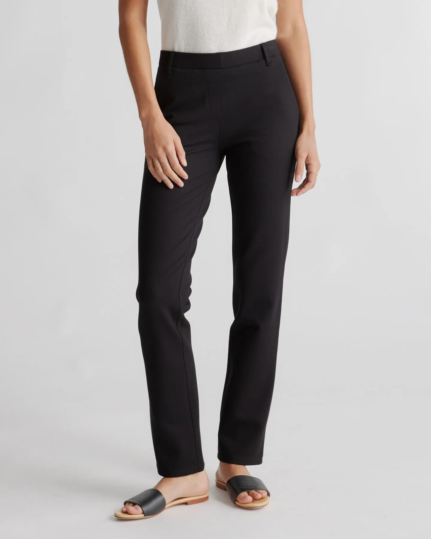 Ultra-Stretch Ponte Straight Leg Pocket Pants - Tall