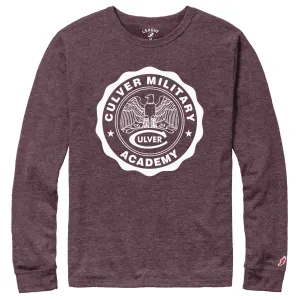 Victory Falls Long Sleeve CMA Seal Tee - Heather Maroon