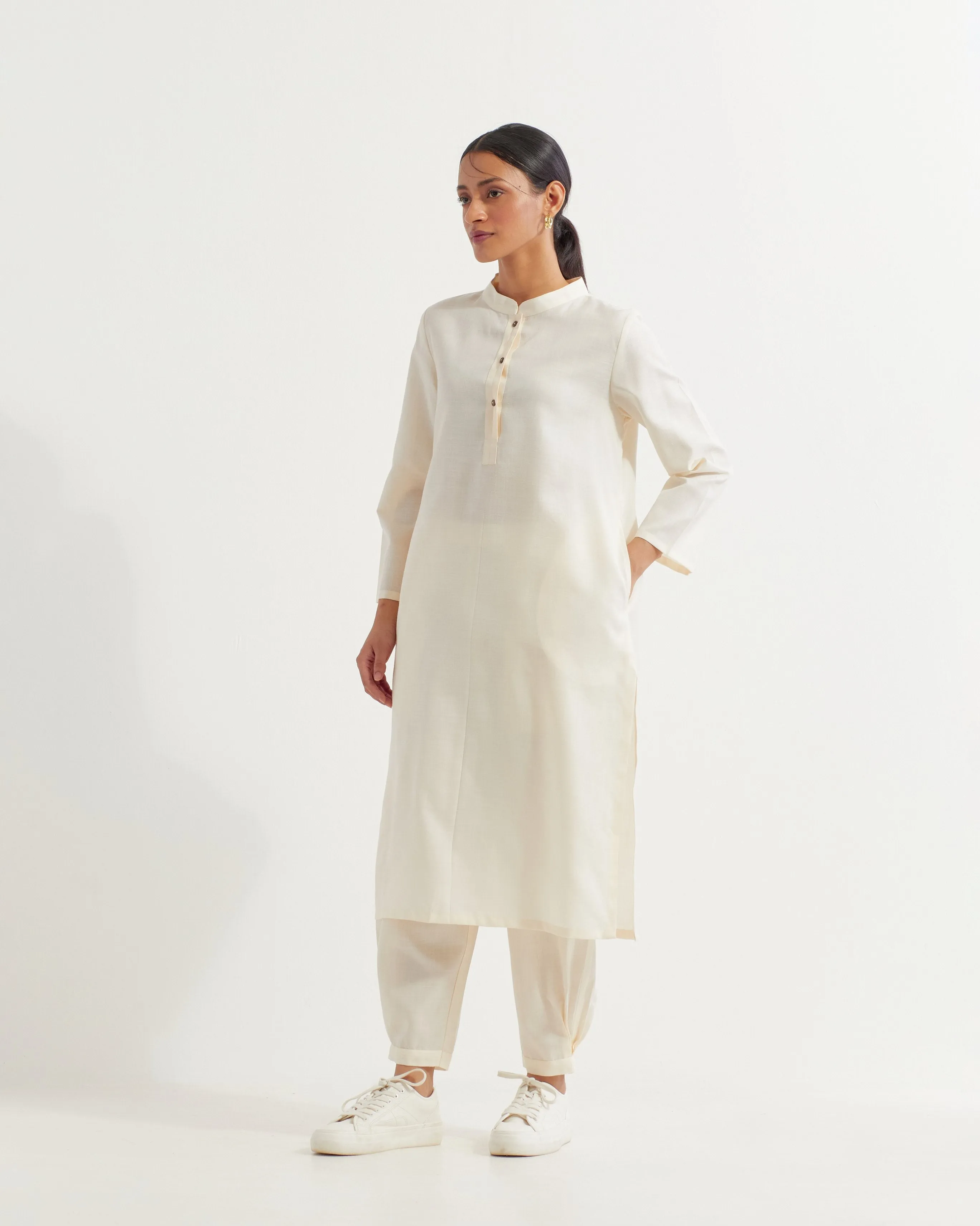 White Boyfriend Co-ord Set (Set of 2)