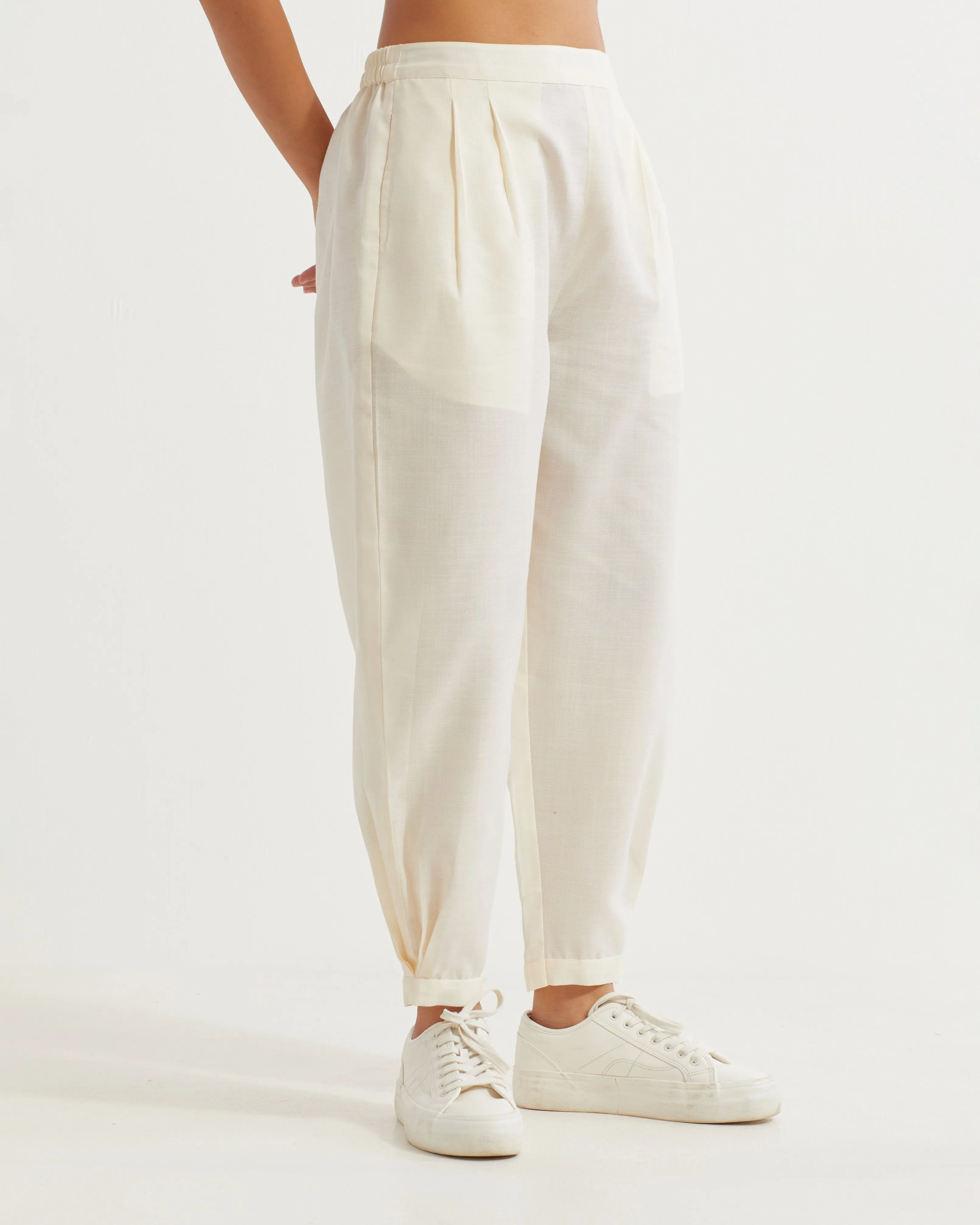 White Boyfriend Co-ord Set (Set of 2)