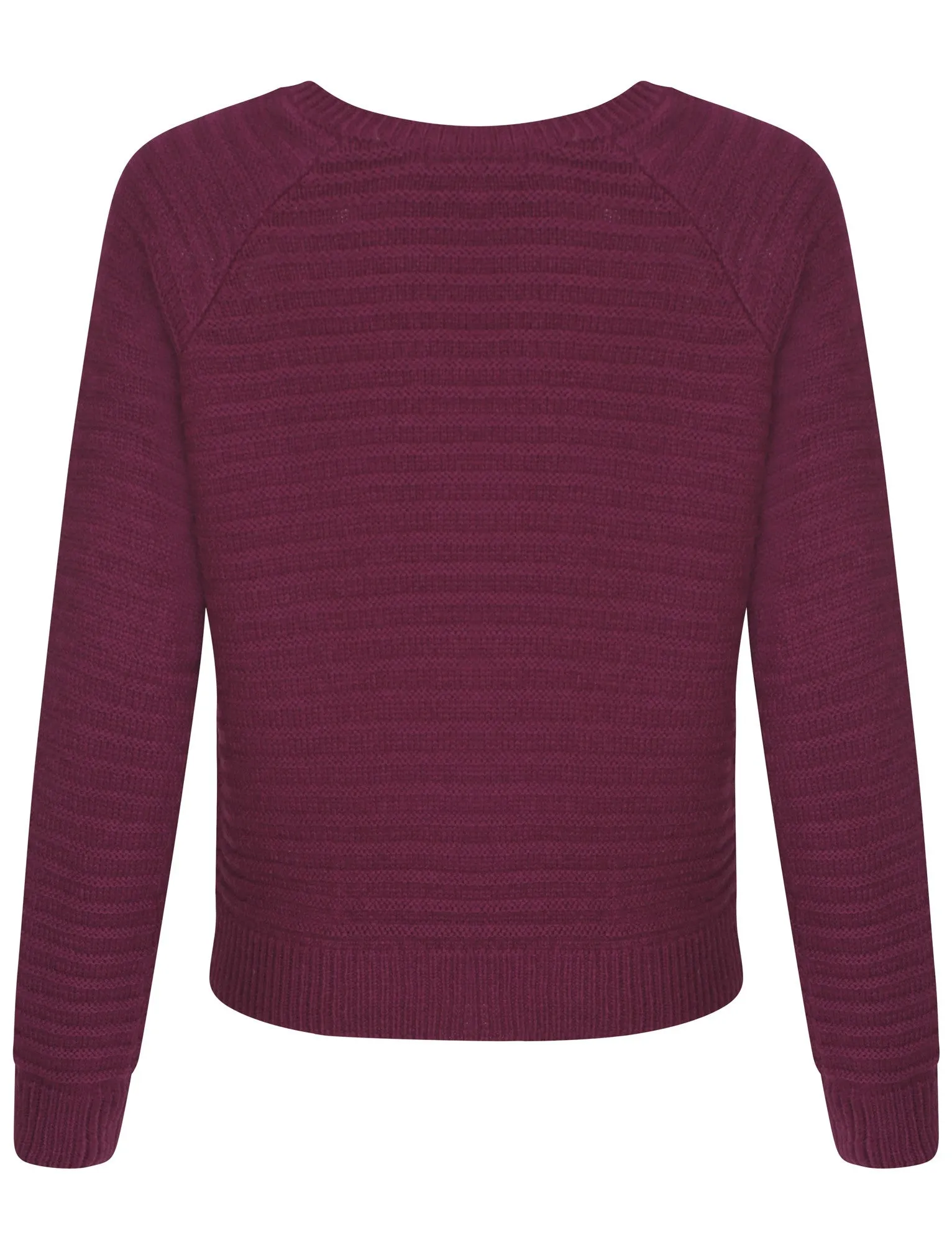 Womens Amara Reya Jonquil Textured Jumper in Dark Purple