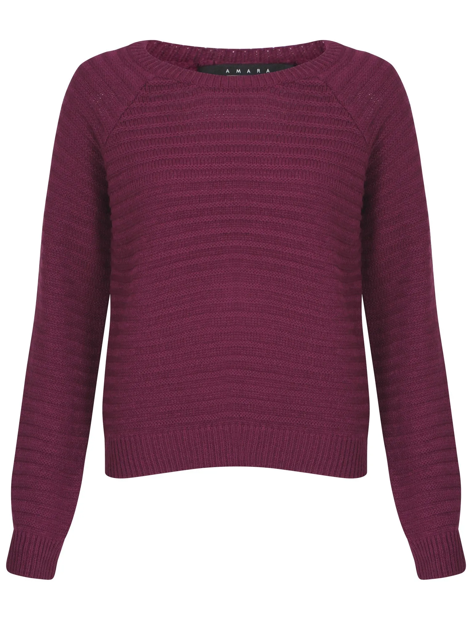 Womens Amara Reya Jonquil Textured Jumper in Dark Purple