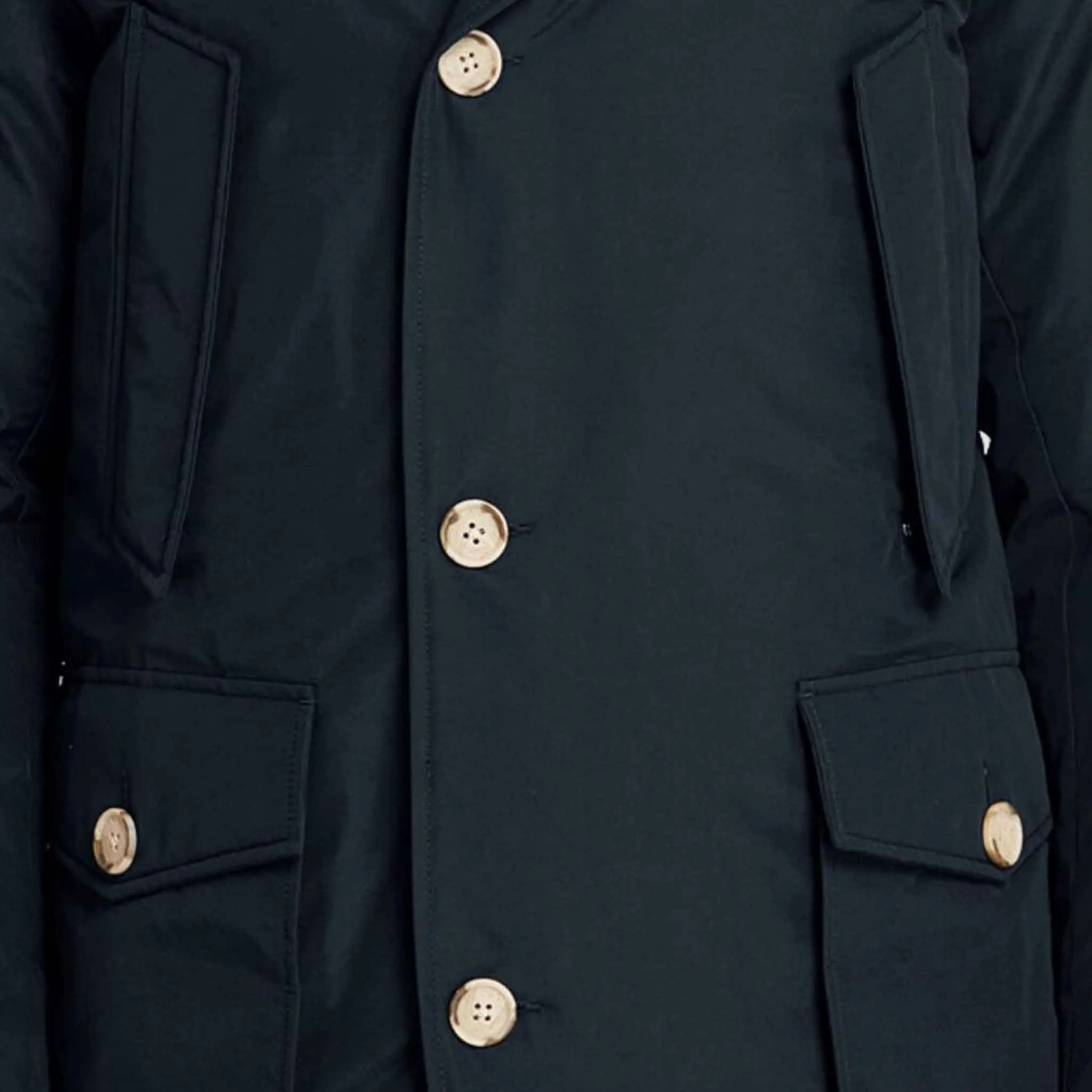 Woolrich Mens Arctic Detachable Fur Parka in Melton Blue