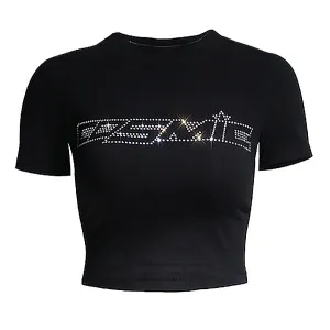 Y2K Rhinestone Cosmic Crop Top